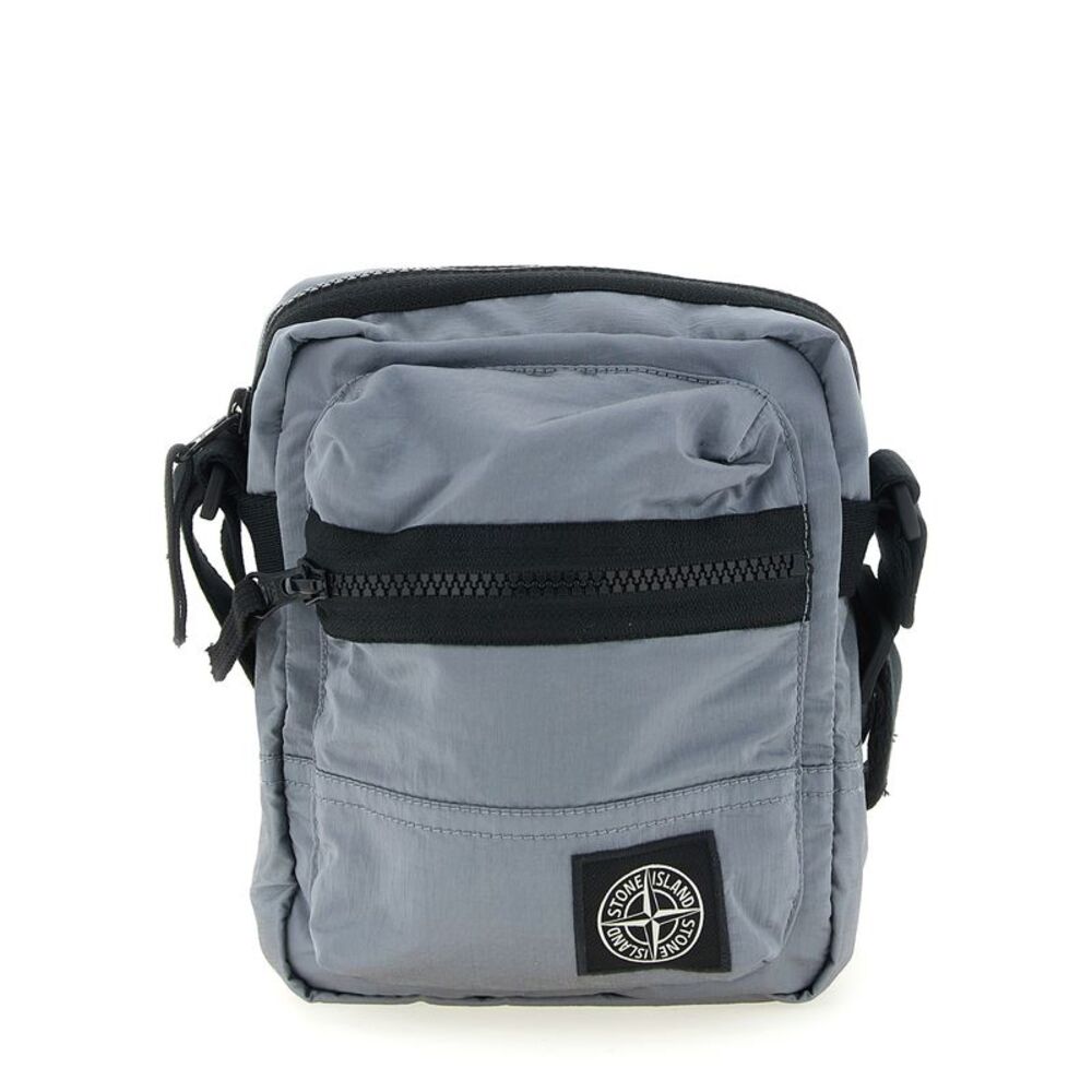 Stone Island Gray Polyamide Crossbody Men's Bag